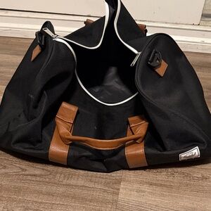 Herschel Supply Company Black Duffel with Brown Trim